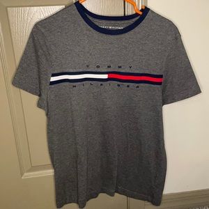 TOMMY HILFIGER GREY SHIRT WITH LOGO